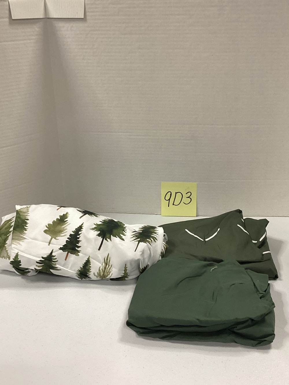 Sweet JoJo Designs Green Pine Tree Print & Solid Green 3 pack crib sheets